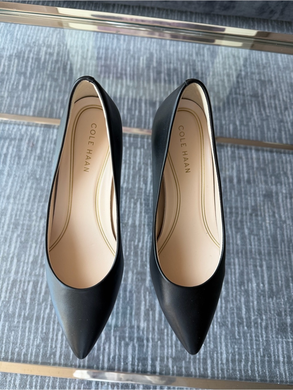 Cole Haan Black Pointed-Toe Heels